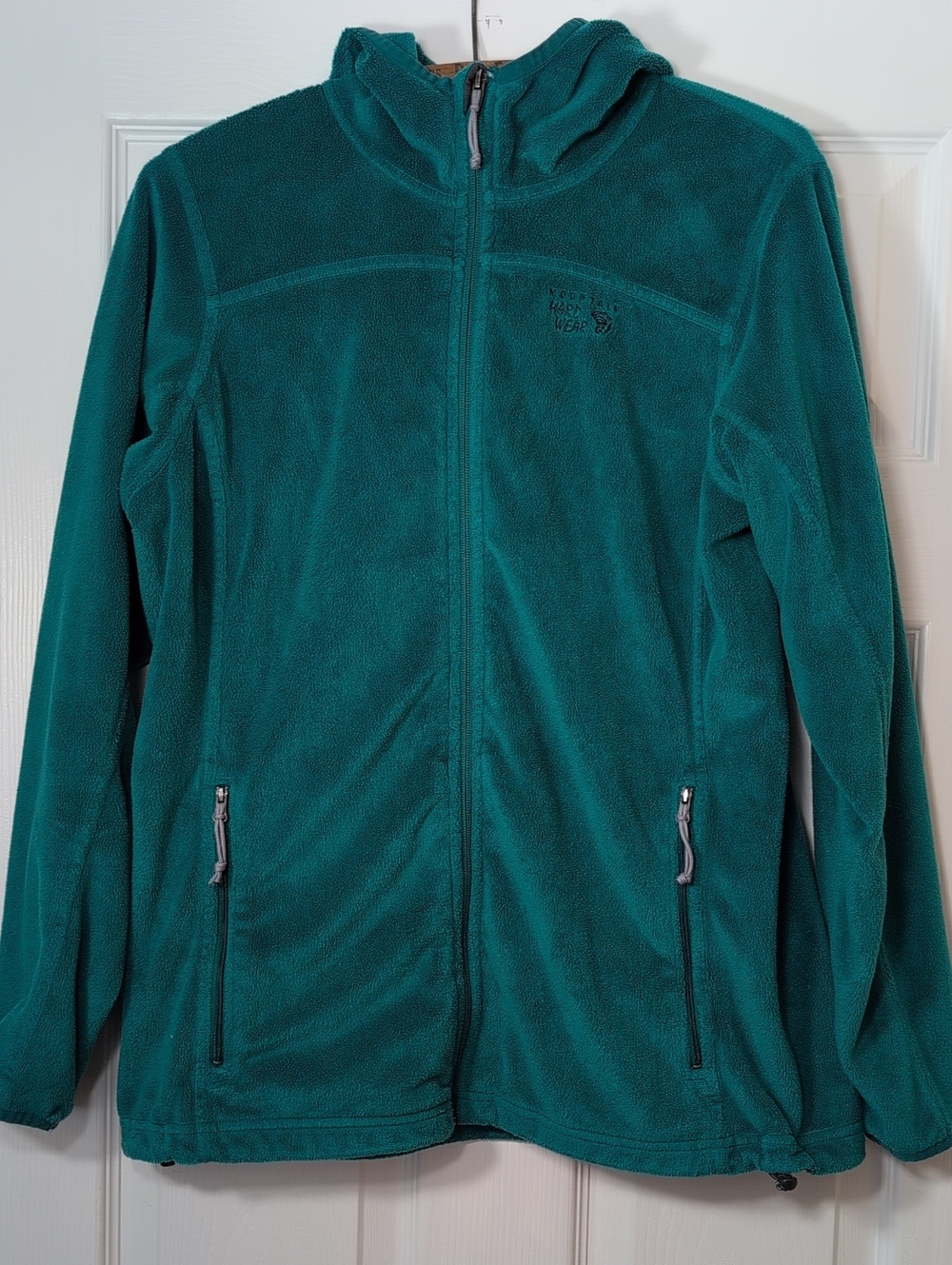 Mountain Hardwear Turquoise /Teal Full-Zip Hooded Fleece Jacket